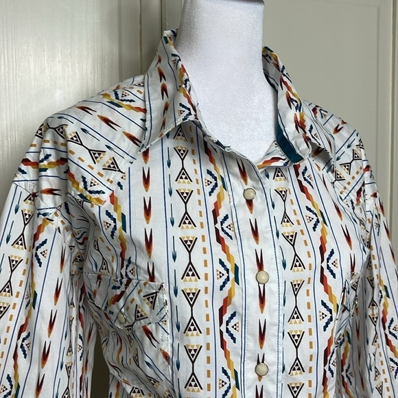 Panhandle Women’s Rough Stock Aztec Snap Button Shirt Multicolor Size 2XL NWT - Picture 2 of 11